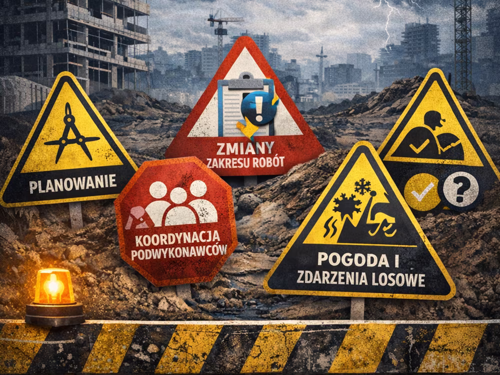 Najczęstsze przyczyny opóźnień na budowie — i które naprawdę obciążają wykonawcę
